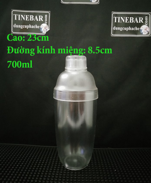 Shaker Transparent plastic 700ml ( nhựa trong suốt )